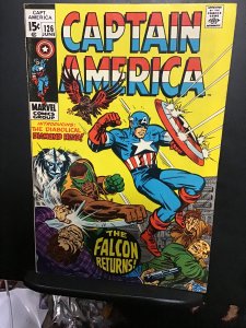 Captain America #126 (1970) hi grade falcon returns key! NM- Wythbille CERT.
