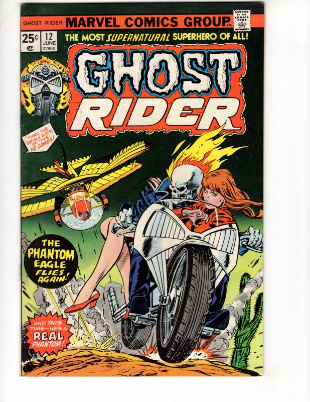 Ghost Rider #12 THE PHANTOM EAGLE SLIES AGAIN! Classic Marvel Bronze