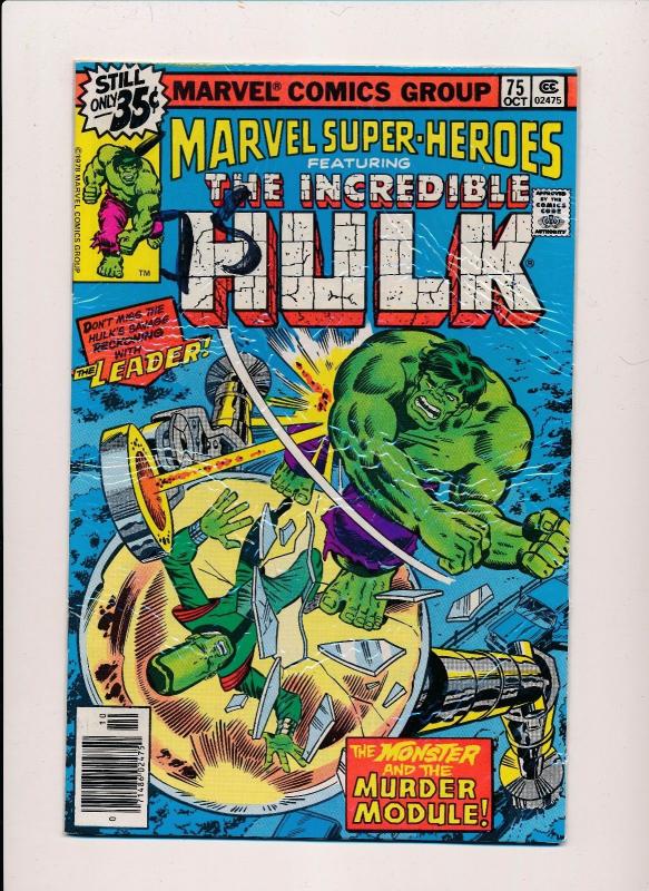 Marvel Super-Heroes ft.THE INCREDIBLE HULK #75  FINE (SRU529)