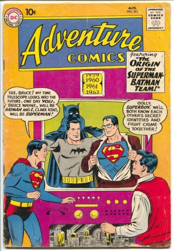 Adventure #275 1960-DC-Superman-Batman Team origin-Congorilla-Aquaman-G+