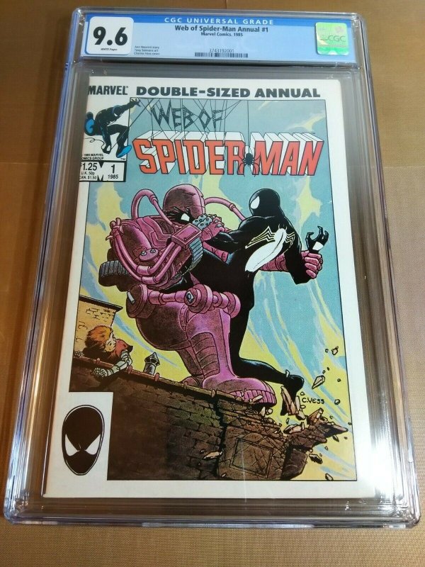 Web of Spider-Man Annual 1 CGC Universal Grade 9.6 NM+ White Pages