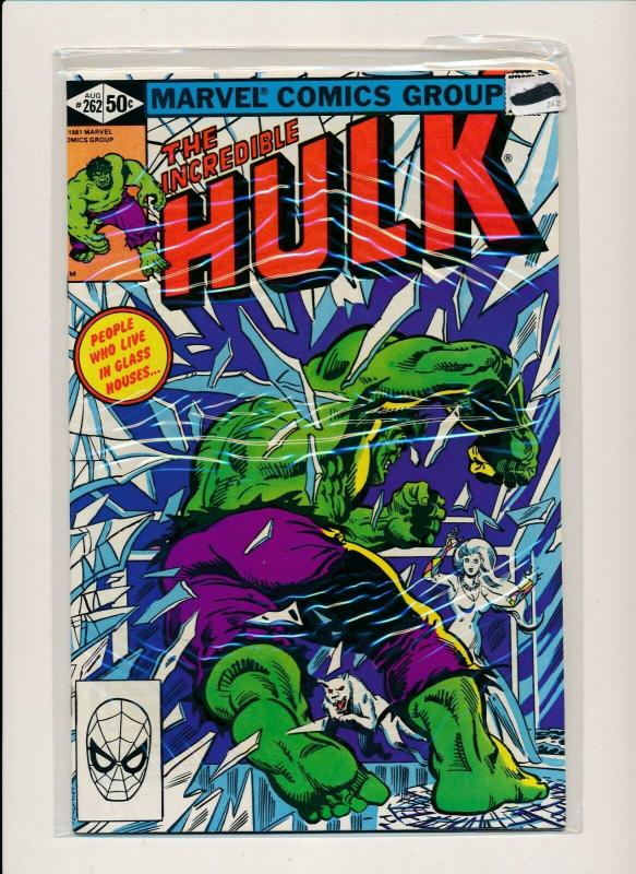 Marvel Comics Lot of 9-THE INCREDIBLE HULK  #261-269 1981 F/VF (PF488) 