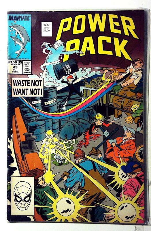 Power Pack #49 (1989) Marvel Comics 1st Print Comic Book