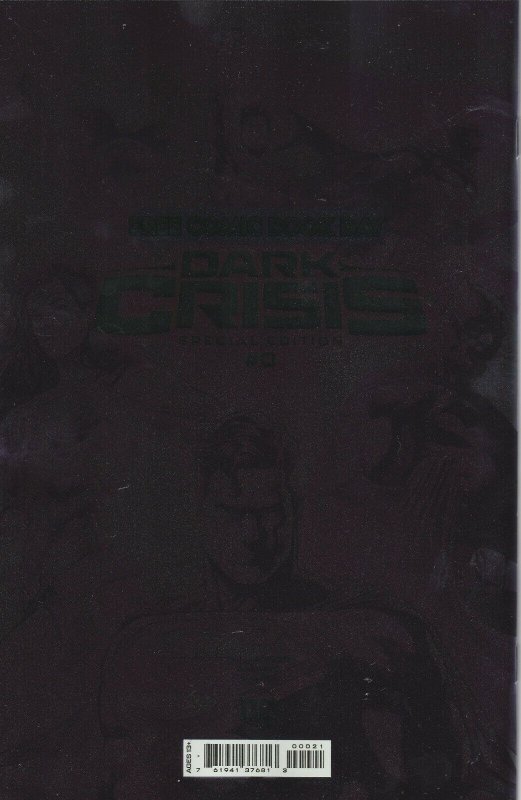 Dark Crisis # 0 FCBD Foil Virgin Variant Cover NM DC 2022 [G4]
