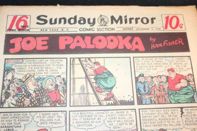 1949 Sunday Mirror Weekly Comic Section September 4th (VG+) Superman Marilyn
