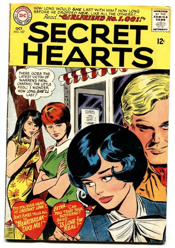 SECRET HEARTS #107 comic book 1965-DC COMICS-AMY AMES-SODA SHOP COVER