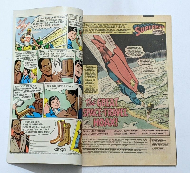 Action Comics #509 (Jul 1980, DC) FN- 5.5  Radio Shack insert Dick Giordano cvr