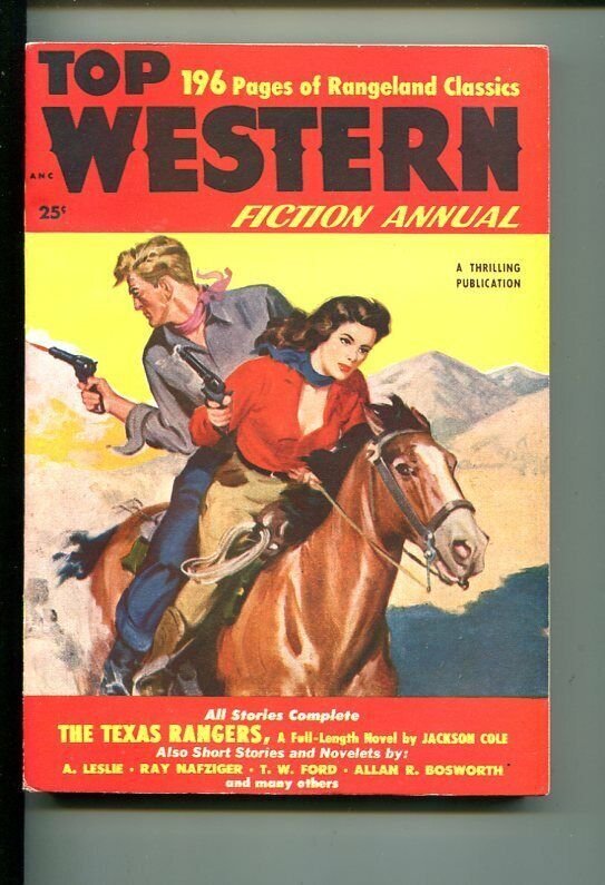 TOP WESTERN FICTION ANNUAL-#1-1950-PULP-SOUTHERN STATES PEDIGREE-vf/nm