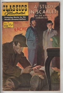 Classics Illustrated #110 (Jan-62) FN- Mid-Grade Sherlock Holmes, Doctor Watson