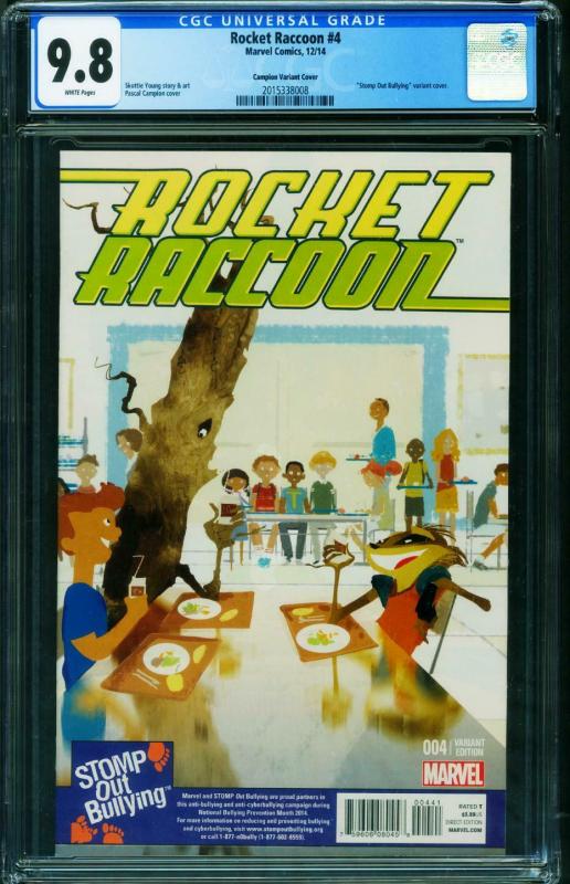 ROCKET RACCOON #4-CGC 9.8-Campion Variant cover- 2015338008