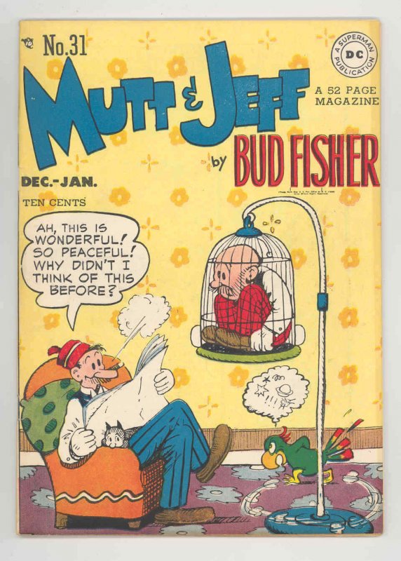 MUTT & JEFF #30,31,47 CLASSIC REALITY-WARPING COVERS .1947-50. NICE DC FN/VF 