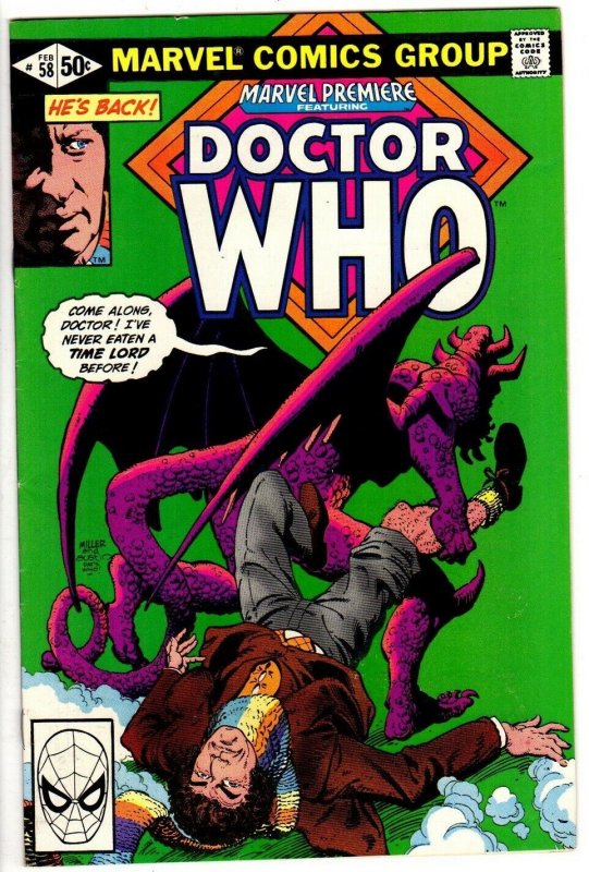 MARVEL PREMIERE  58 F-VF DOCTOR WHO 1981