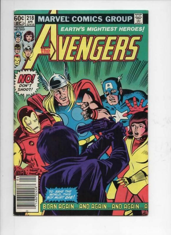 AVENGERS #218, VF, Captain America, Thor, Iron Man, 1963 1982, more Marvel in st