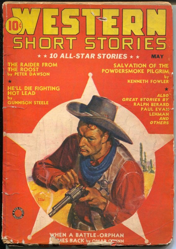 Western Short Stories5/1941-Red Circle-Peter Dawson-Gunnison Steele-VG