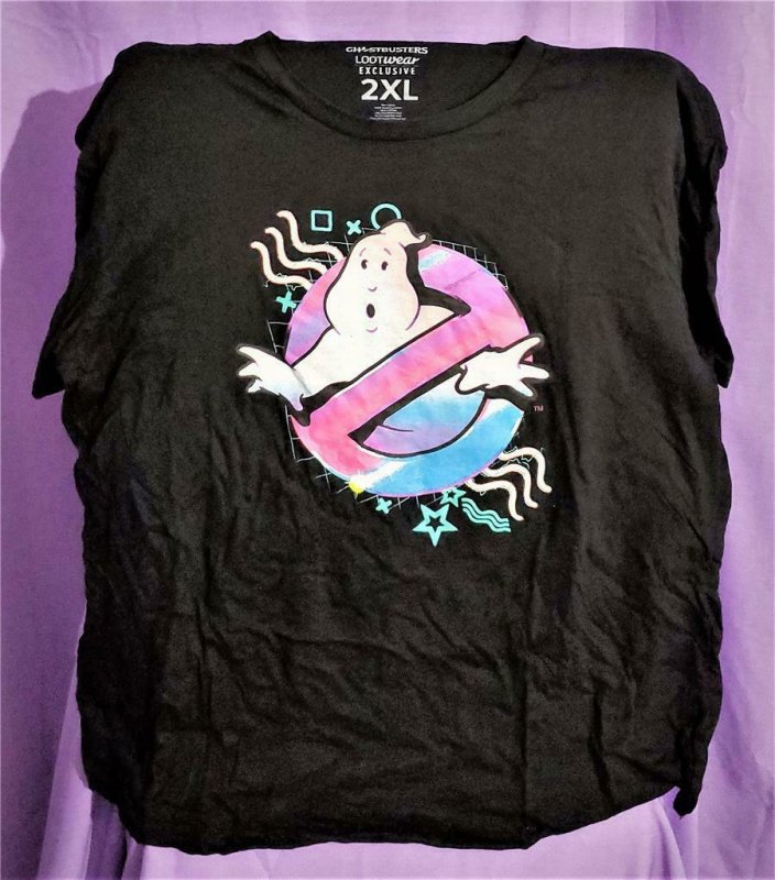 Loot Crate Exclusive GHOSTBUSTERS T-Shirt (2XL) With an 80's Twist (Loot Crate)!