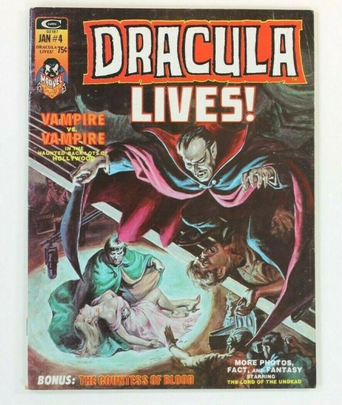 Stan Lee Presents DRACULA LIVES! #4 Marvel Monster Comic Magazine 1974