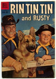 Rin Tin Tin and Rusty #31 1959-Dell-photo cover- German Shepherd FN