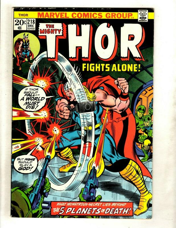 Lot Of 6 Mighty Thor Marvel Comic Books # 214 215 216 217 218 219 Odin Loki GK4