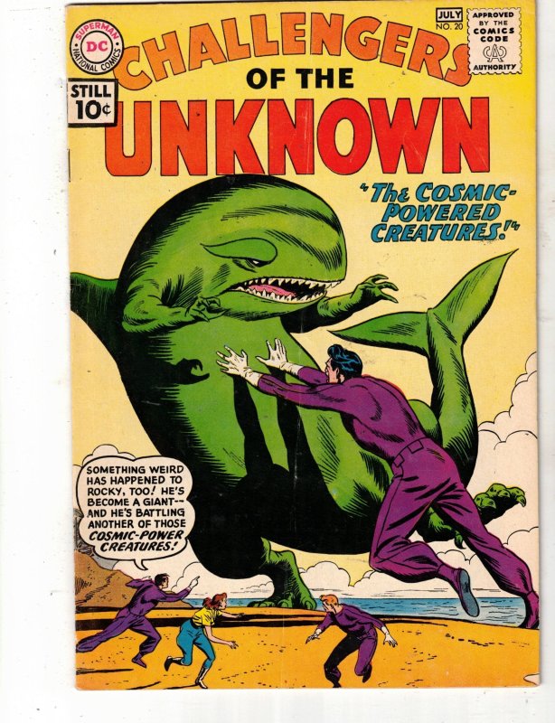 Challengers of the Unknown #20 (1961) PRICE DROP! FN Multi Man Returns! BEANTOWN