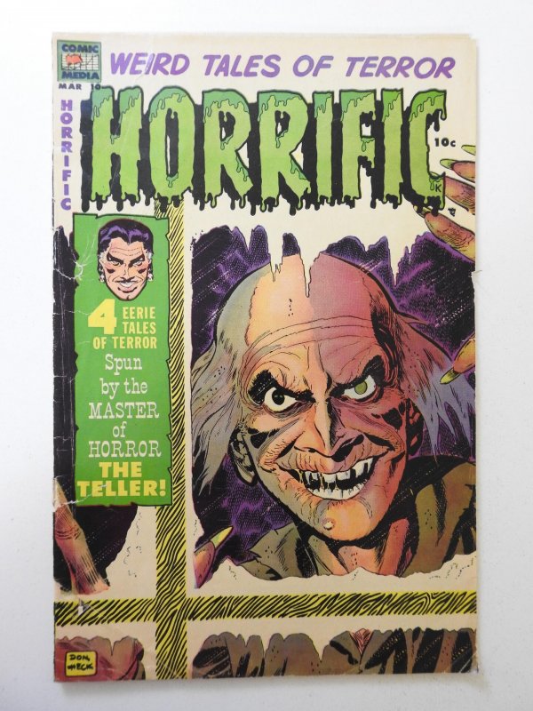 Horrific #10 (1954) PR Condition back cover missing, cover detached