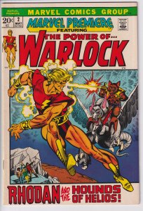 MARVEL PREMIERE #2 (May 1972) VF+ 8.5, cream paper! 2nd Warlock!