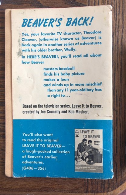 Vintage here’s beaver! PB cover-NO TEXT