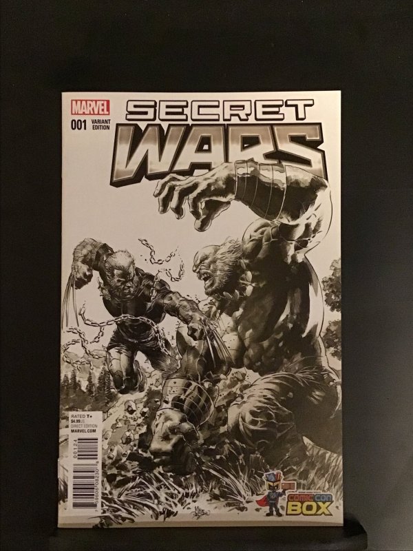 Secret Wars #1 Mike Deodato Comic Con Box B & W 1st App of God Emperor Doom