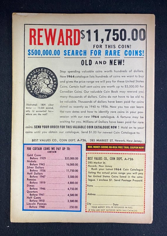 Superman (1939) #167 FN- (5.5) Origin Brainiac Lex Luthor Team Up