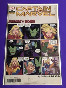 CAPTAIN MARVEL #21 HEROES AT HOME / VARIANT EDITION / HIGH QUALITY