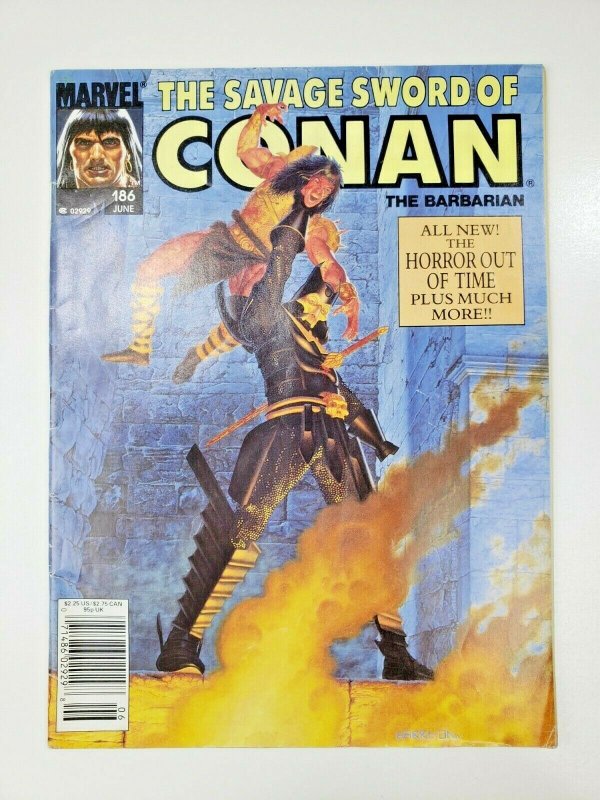 Savage Sword of CONAN #186 Lou Harrison Cover 1991 Marvel Comics 