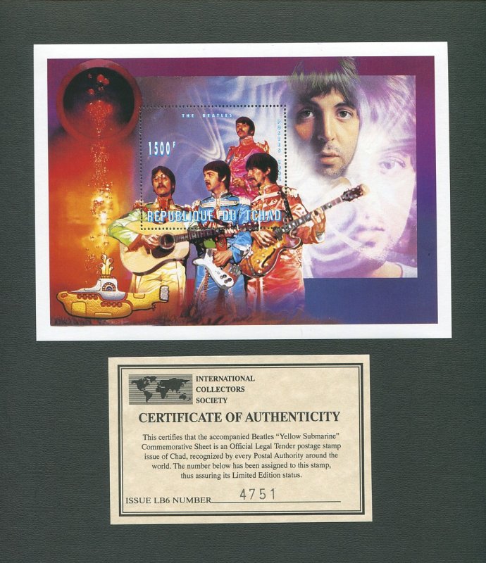 The Beatles Commemorative Stamp Sheet (SET)  1996