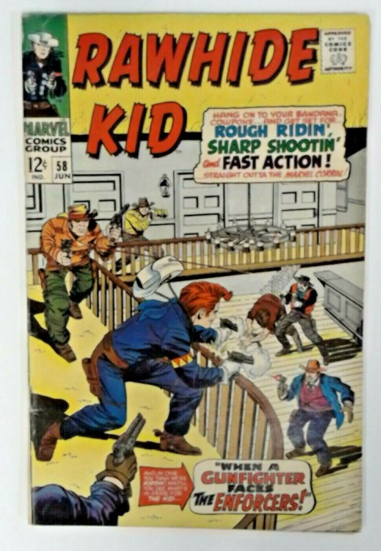 Rawhide Kid #58   FN  Marvel Comic 1969  Bronze Age  Western Cowboy Comics