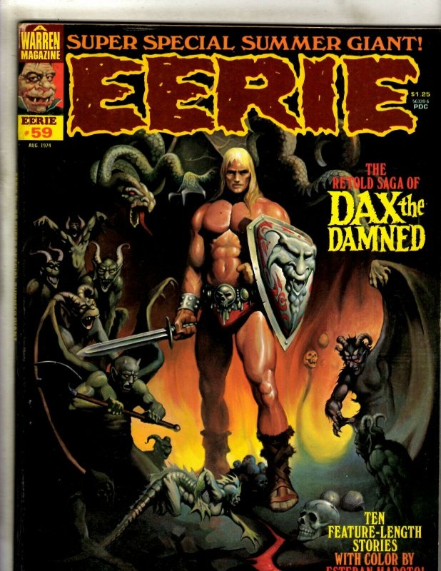 Lot Of 6 Eerie Warren Comic Book Magazines # 53 55 59 65 66 69 Horror Fear RS3