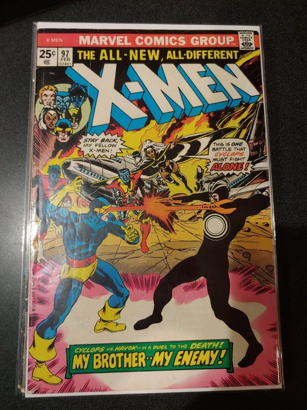 X-Men #97 - CYCLOPS VS. HAVOK - 1976 Grade VF