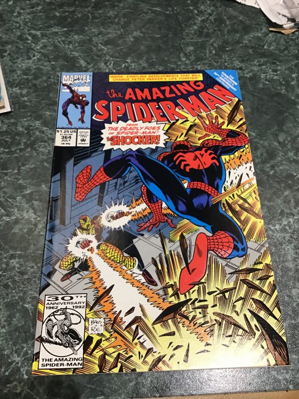 The Amazing Spider-Man #364 (1992) high-grade shocker key! NM- Wow!