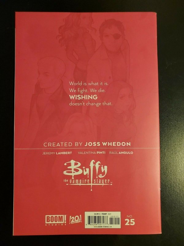BUFFY THE VAMPIRE SLAYER #25 (2021) COVER A FRANY BOOM! STUDIOS VFNM|