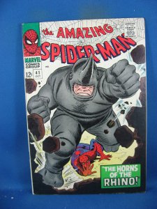 AMAZING SPIDERMAN 41 VF+ MARVEL FIRST RHINO KEY 1966