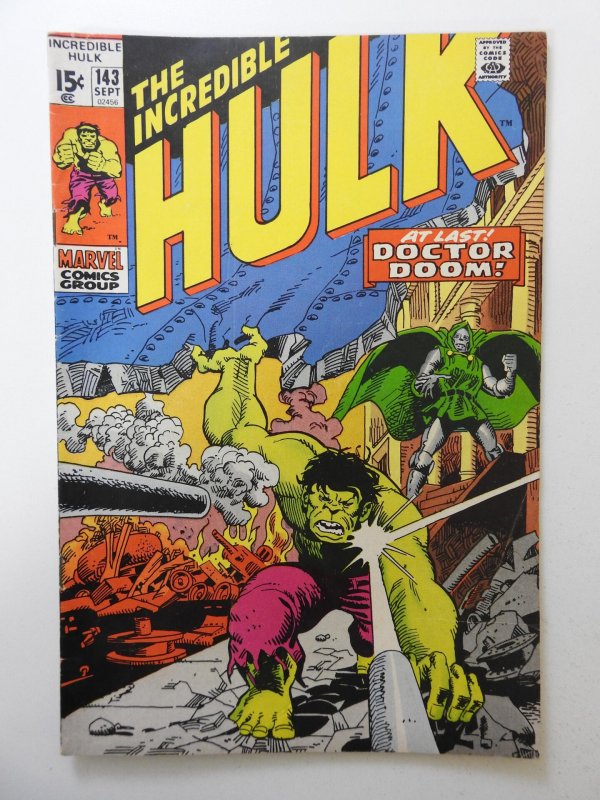 The Incredible Hulk #143 (1971) VG Condition!