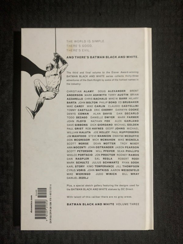 2004 BATMAN BLACK & WHITE Volume Three HC FVF 7.0