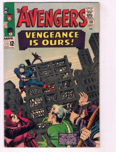 Avengers # 20 FN Marvel Silver Age Comic Book Iron Man Captain America Thor J30