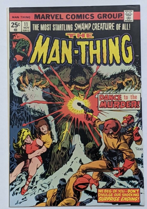 The Man-Thing #11 (Nov 1974, Marvel) VF/NM 9.0  Mike Ploog cover Foolkiller app