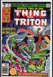 Marvel Two-in-One #65 (1980) Triton [Key Issue]