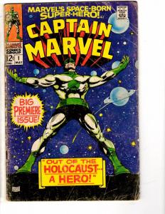 Captain Marvel # 1 GD Marvel Comic Book Kree Avengers Super-Heroes Iron Man LH25