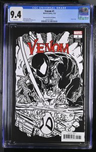 Venom #1 ~ 2018 Marvel 1:1000 McFarlane Remastered Sketch Variant ~ CGC 9.4 WP