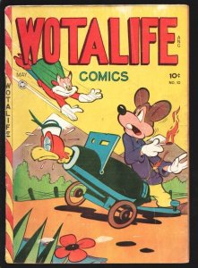 Wotalife #10 1947-Fox--Cosmo Cat superhero cover & sci-fi story-Senor Tamale ...