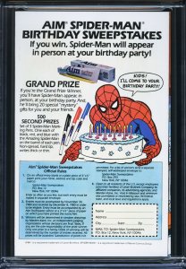 AMAZING SPIDER-MAN AIM TOOTHPASTE GIVEAWAY - 1980 - CGC-9.8 - Green Goblin