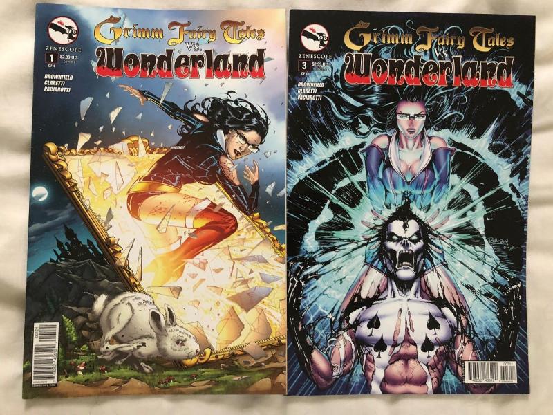 GRIMM FAIRY TALES VS WONDERLAND - Two (2) Issue Lot - #1 and #3