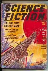 Science Fiction #3 8/1939-Invading Sun cover by Eando Binder-Frank R Paul c...