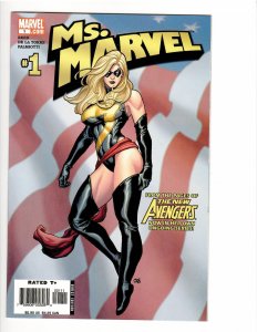 MS.MARVEL 1 2006 NM;FLAG COVER;CHO;1st series after 20 years! SEMI NUDE!