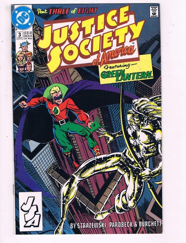 Justice Society Of America #3 VF DC Part 3 Of 8 Comic Book Green Lantern 91 DE12